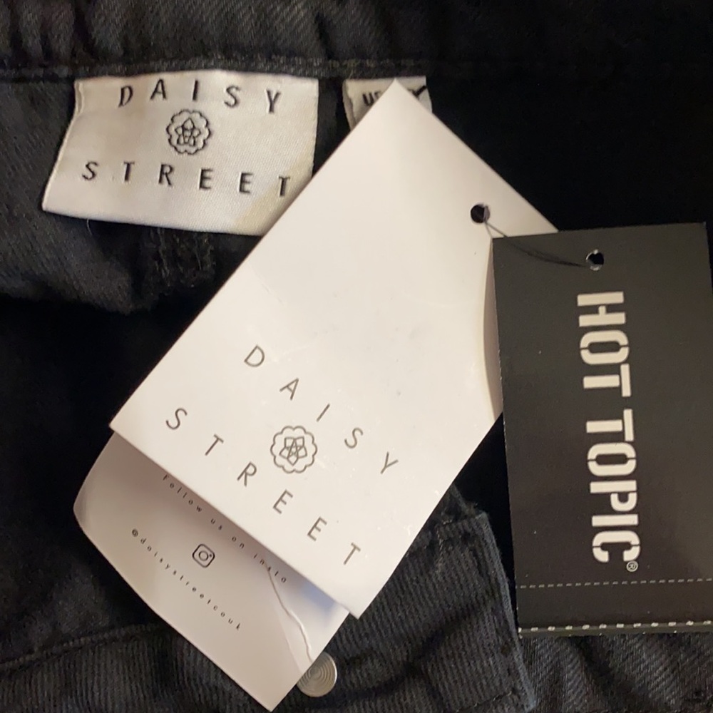 NWT Daisy Street by Hot Topic Star Patchwork Midi Denim Skirt in Black.Size M - Picture 10 of 15